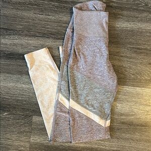 ALO Yoga Tan and Gray Leggings